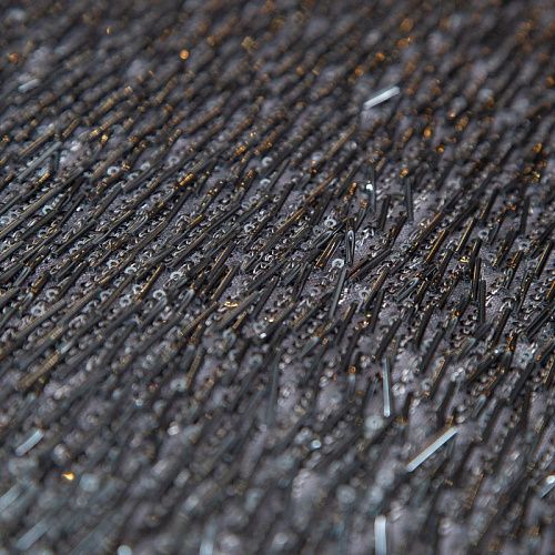 Сетка с пайетками и стеклярусом 050-19862 антрацит