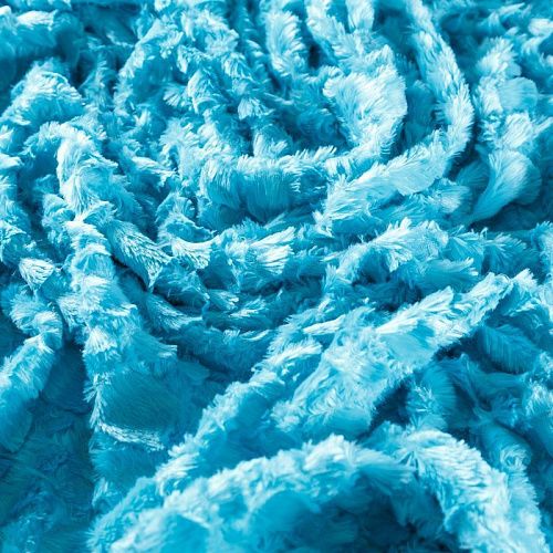 Мех искусственный 037-10151 лазурно-голубой однотонный