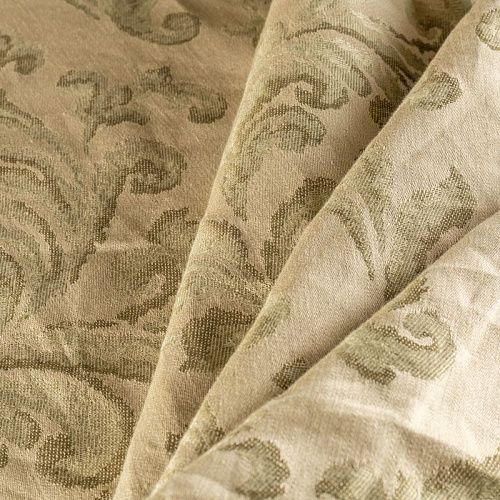 Ткань портьерная лен Т274-02-16 фисташковый жаккардовый